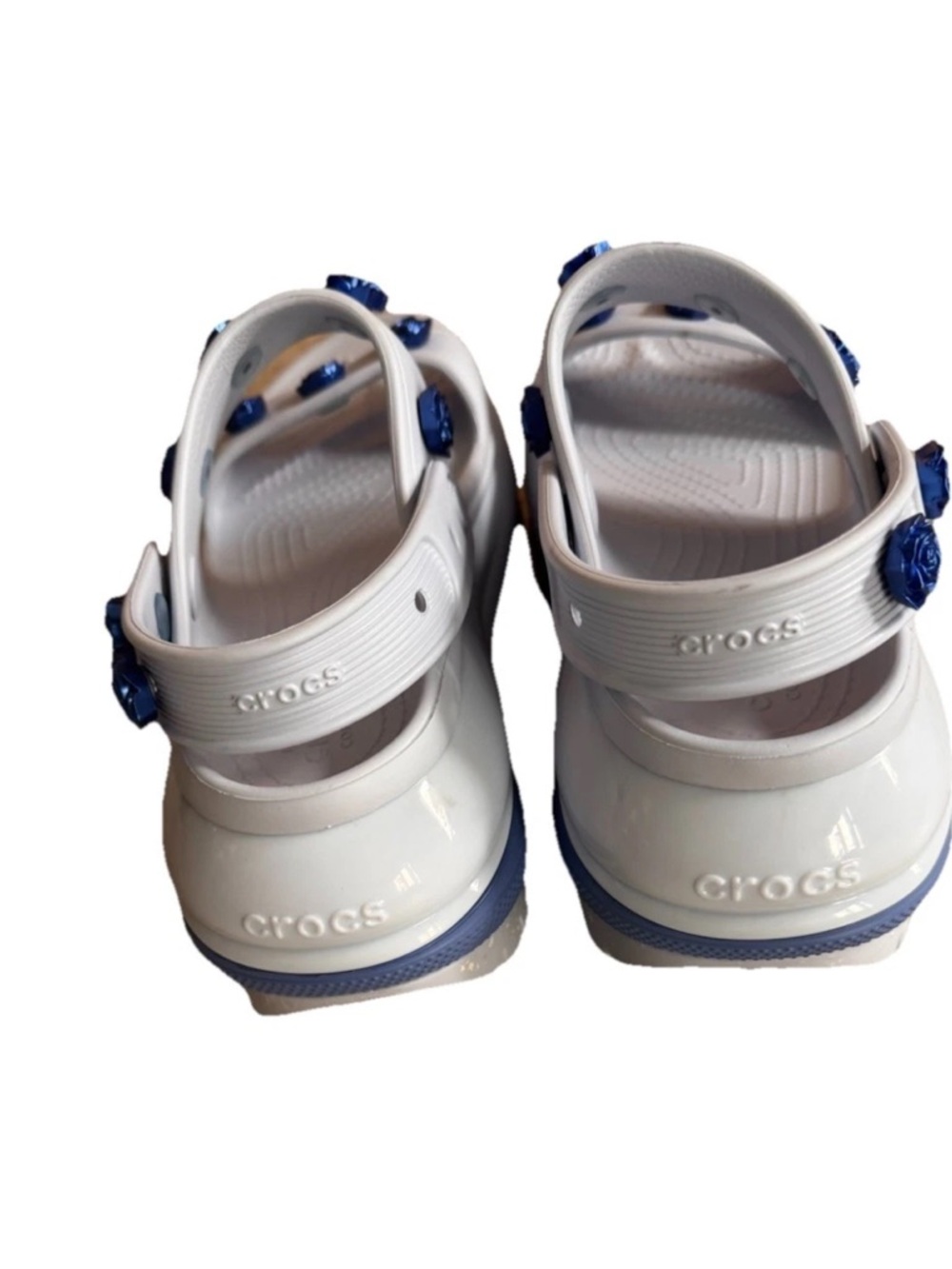 New Crocs Mega Crush Platform Gray Chunky Sandal W8 M6 Clog Foam - Picture 4 of 6